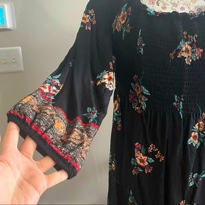 SMOCKED BARDOT DRESS